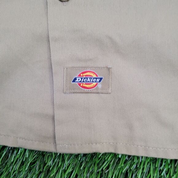 DICKIES Button Shirt XL 26x31 Tan Baggy - Picture 13 of 14